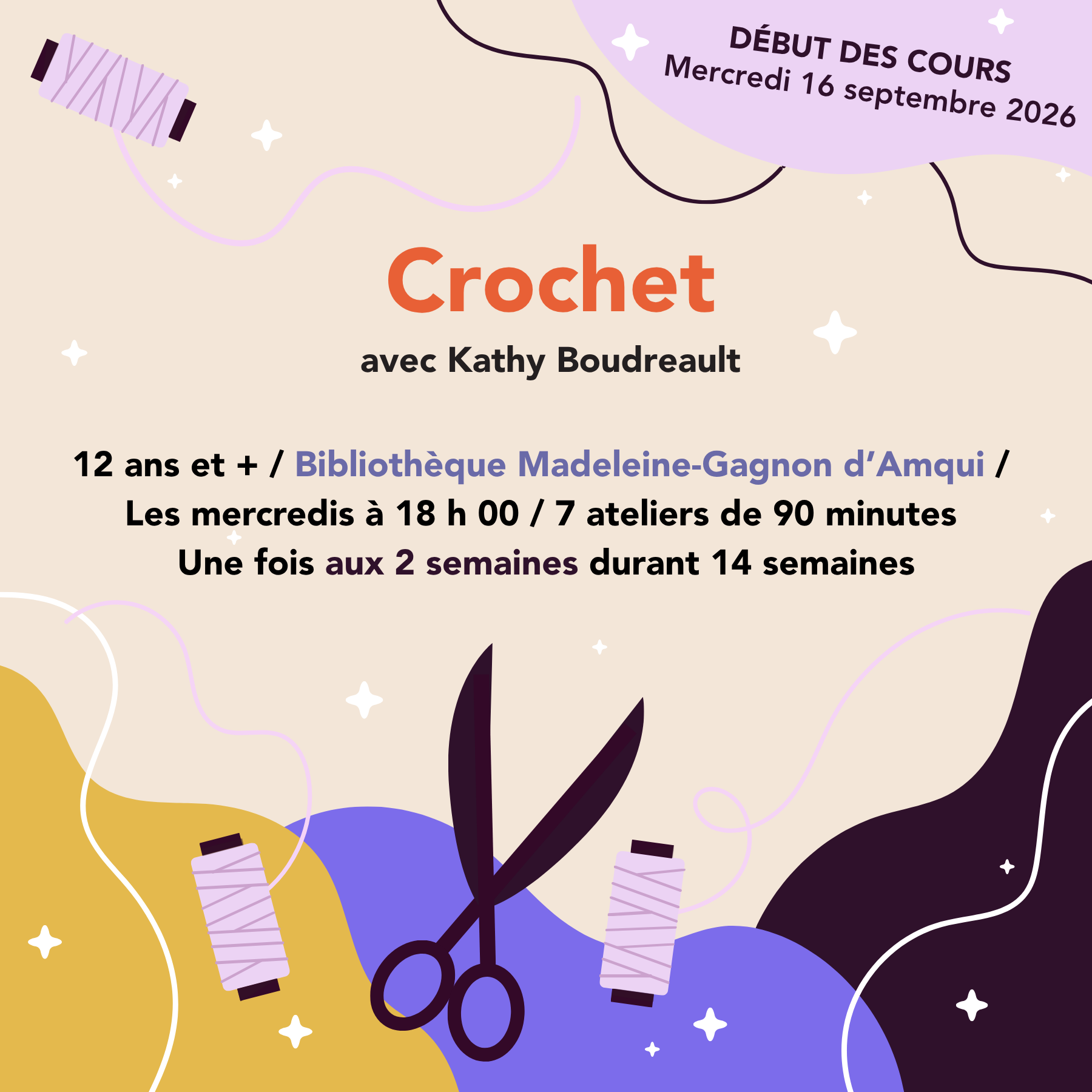 Crochet Katy Boudreault Offre Ateliers Crochet Katy Boudreault_Automne 2026