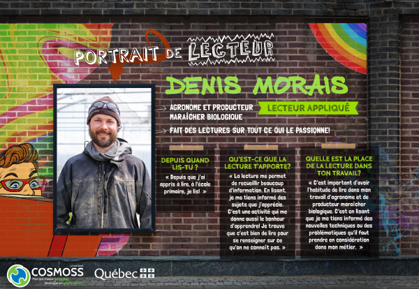 Notre portrait de lecteur de la semaine-Denis Morais, agronome et producteur maraîcher biologique et lecteur appliqué