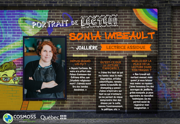 Notre portrait de lecteur de la semaine-Sonia Imbeault, joallière et lectrice assidue 