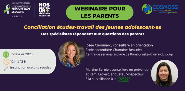 Webinaire gratuit pour les parents !